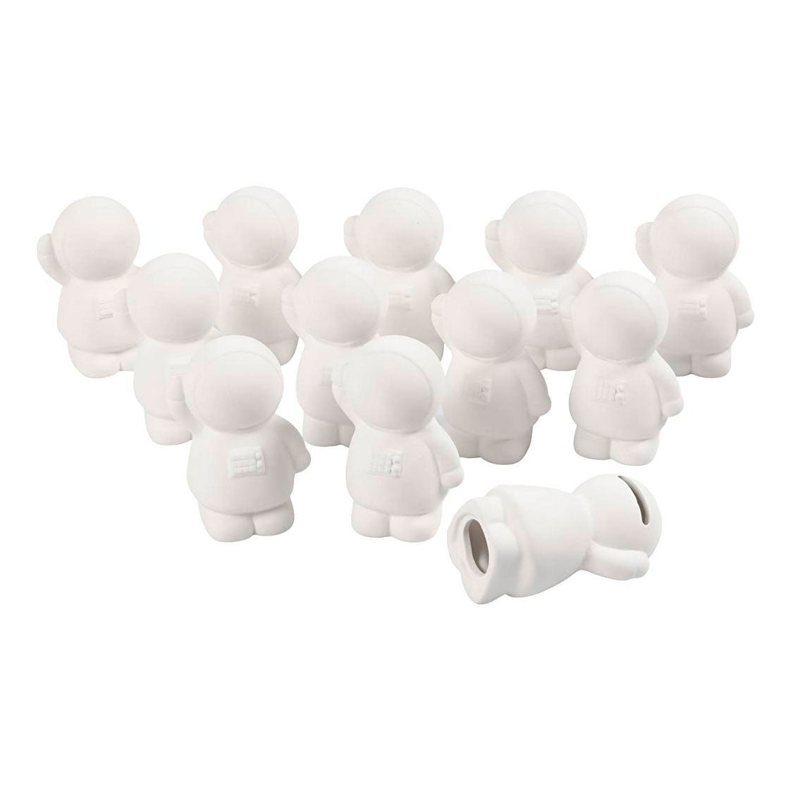 Creativ Company Spardose Keramik weiß Figur, 12 Stück.