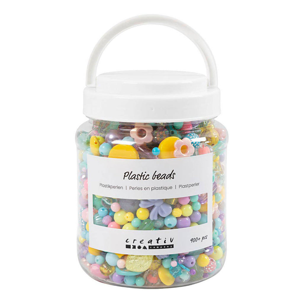 Creativ Company Kunststoffperlen in verschiedenen Farben, 700 ml