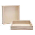Creativ Company Holzrahmen mit Kante 16,2x16,2x3cm, 10 Stück.