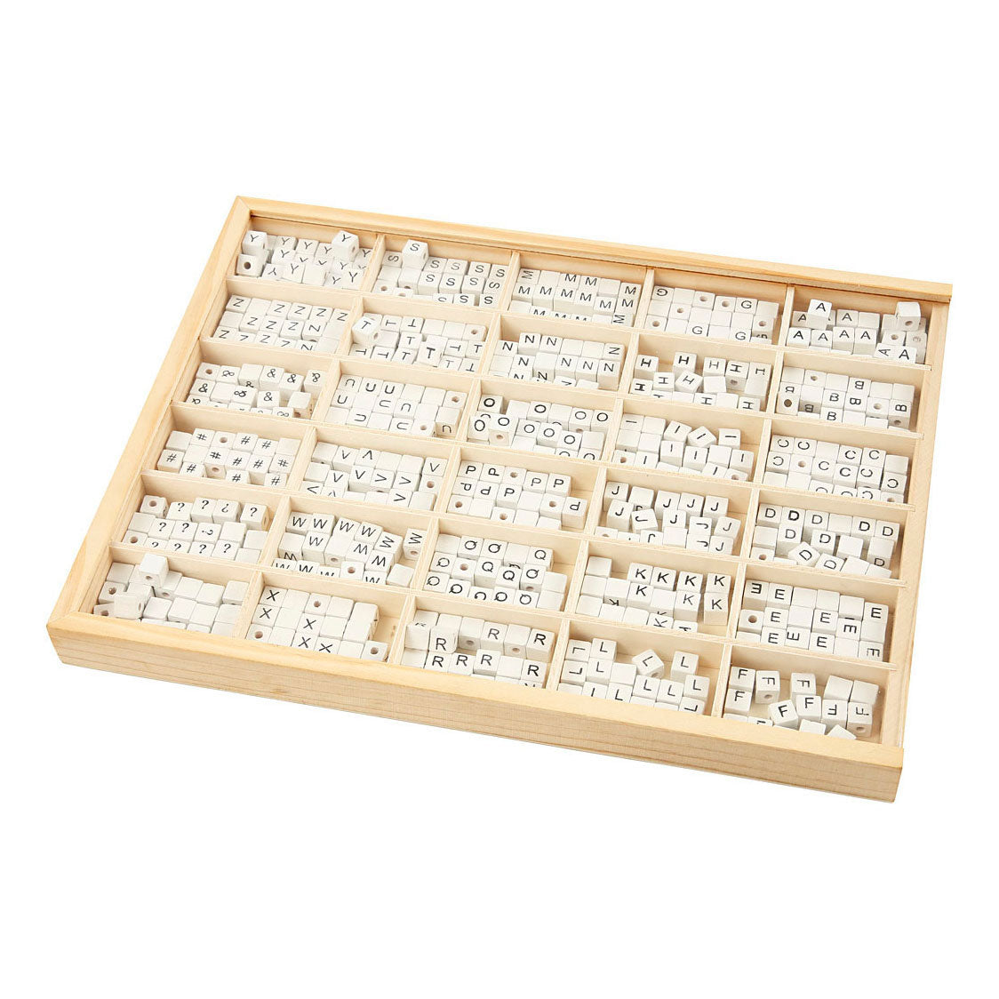Creativ company https: www.cchobby.nl letterkralen-a-z-en-blanco-afm-8x8-mm-gatgrootte-3-mm-wit-750-div-1-doos