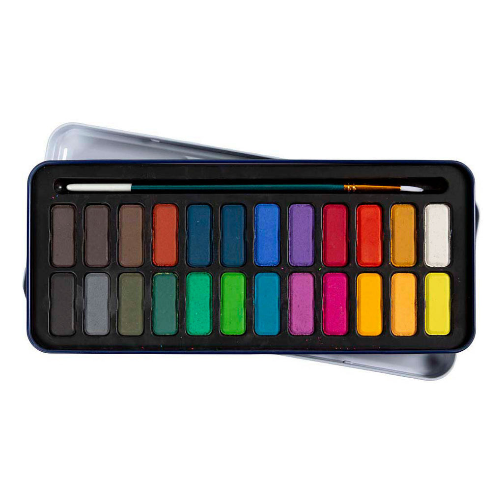 Colortime aquarelset diverse kleuren - 24 kleuren