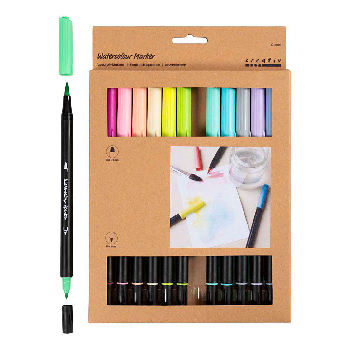Creativ Company Aquarellmarker – 12 Farben