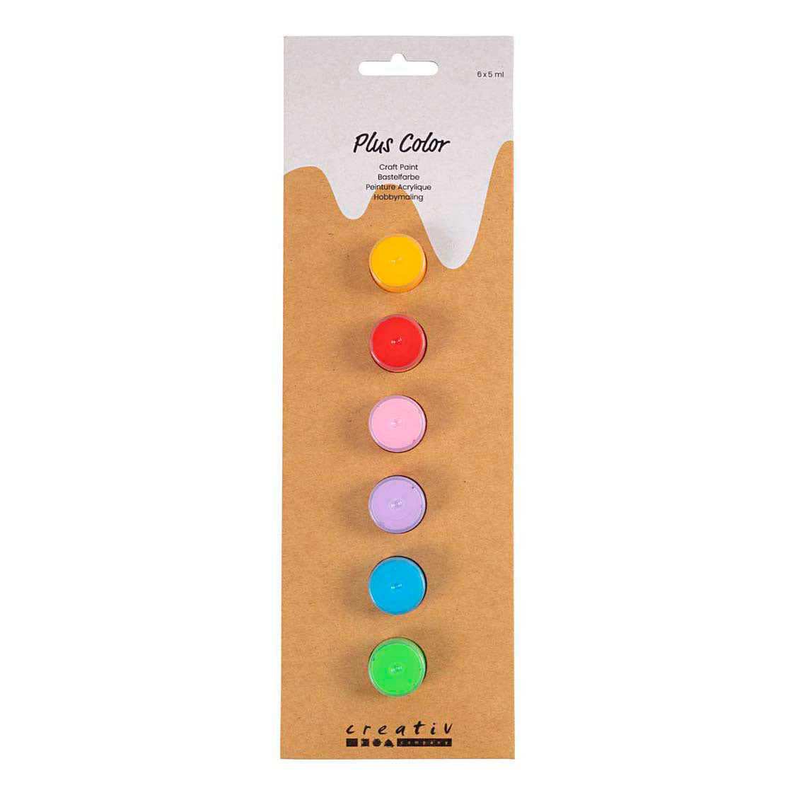 Creativ Company Plus Acrylfarbe bunt - 6x5ml.