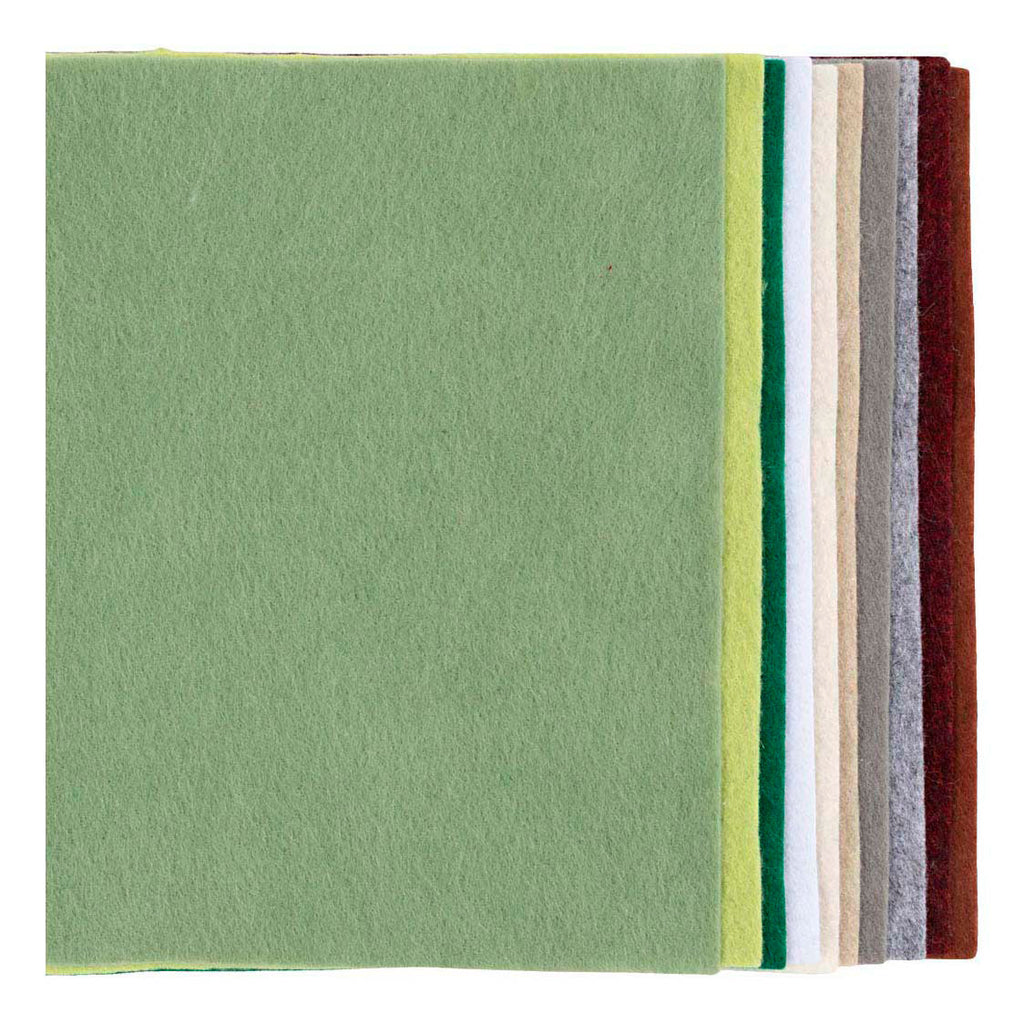 Creativ Company Hobbyfelt A4 Dicke 2 mm Naturfarben - 10 Stück.