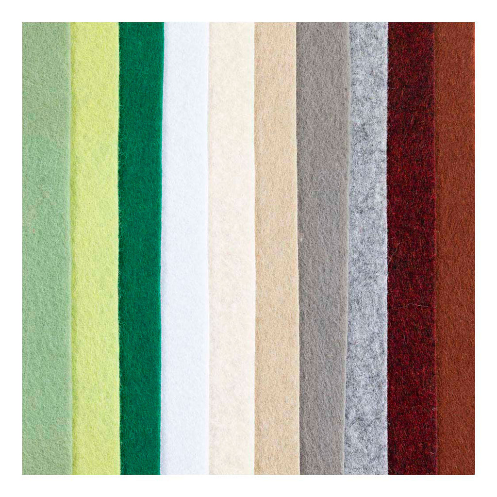 Creativ company hobbyvilt a4 dikte 2mm naturel kleuren - 10st.