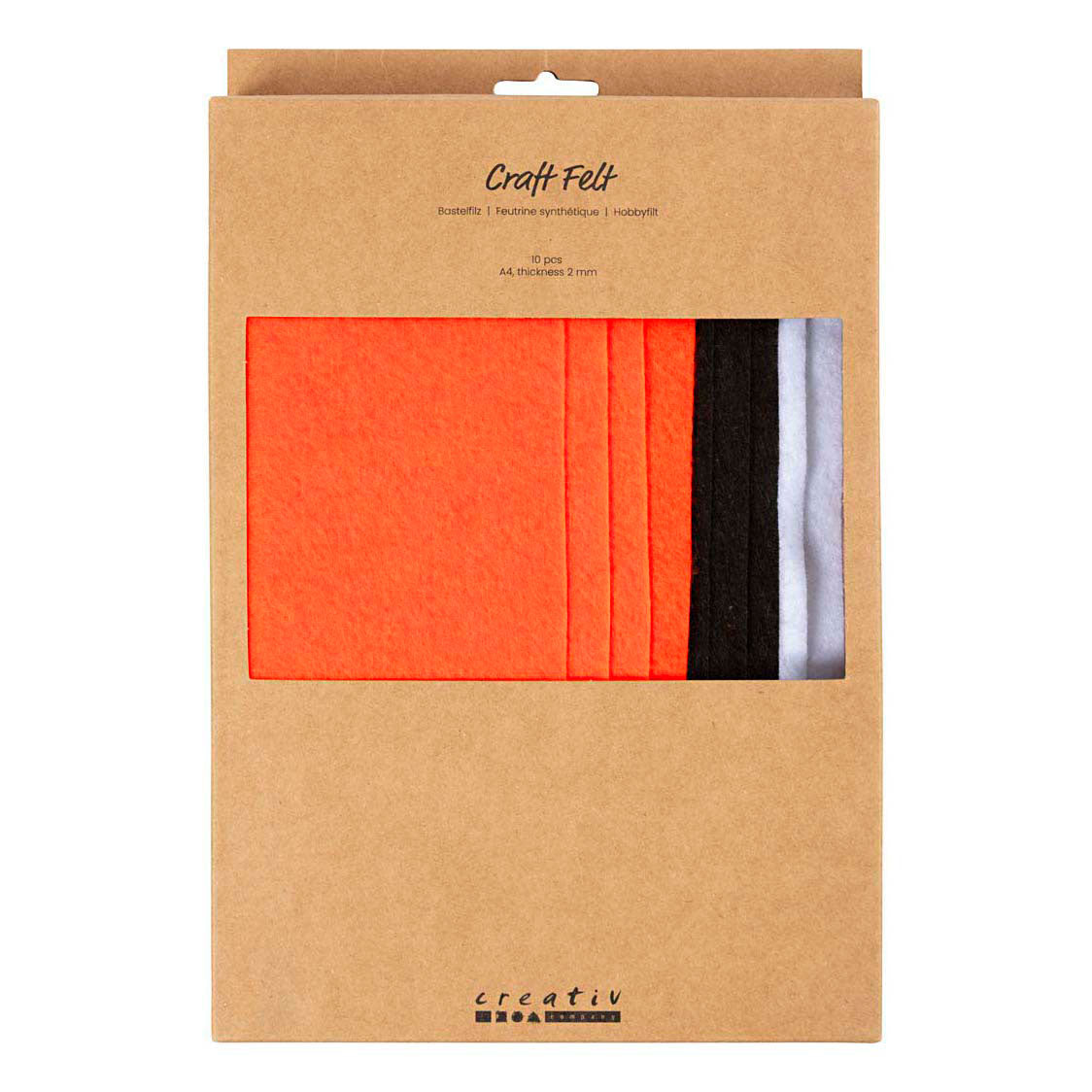 Creativ Company Hobbyfelt A4 Dicke 2 mm Herbstfarben - 10 Stück.