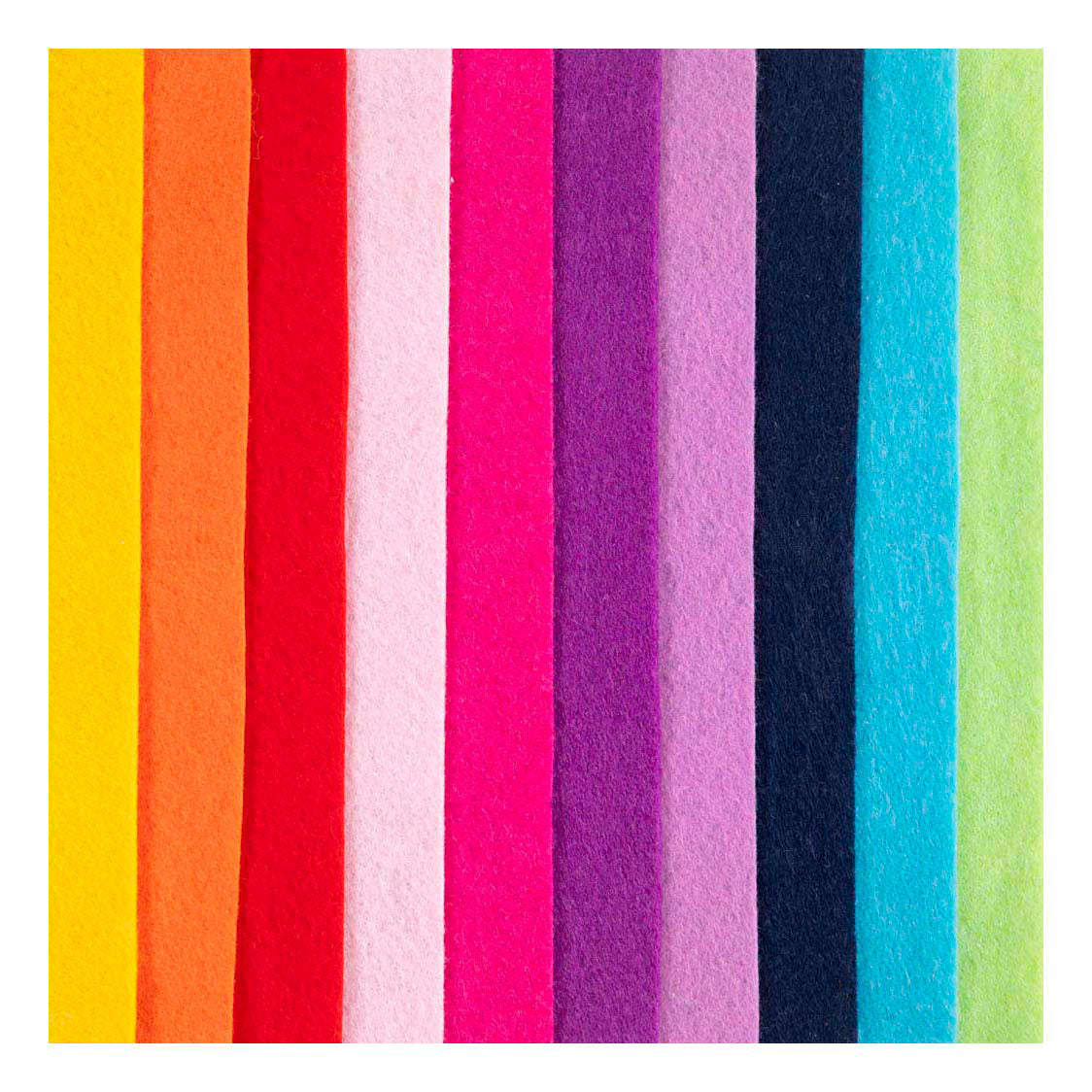 Creativ Company Hobbyfelt A4 Dicke 2 mm bunt - 10 Stück.