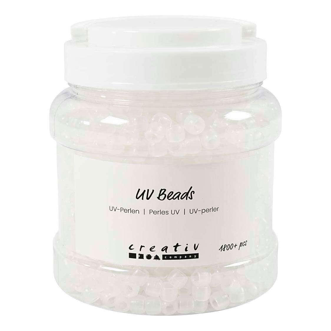 Creativ company http: www.cchobby.nl uv-parels-l-6-mm-d-8-mm-gatgrootte-4-mm-ca-1800-stuk-diverse-kleuren-320-gr-700-ml-1-doosje