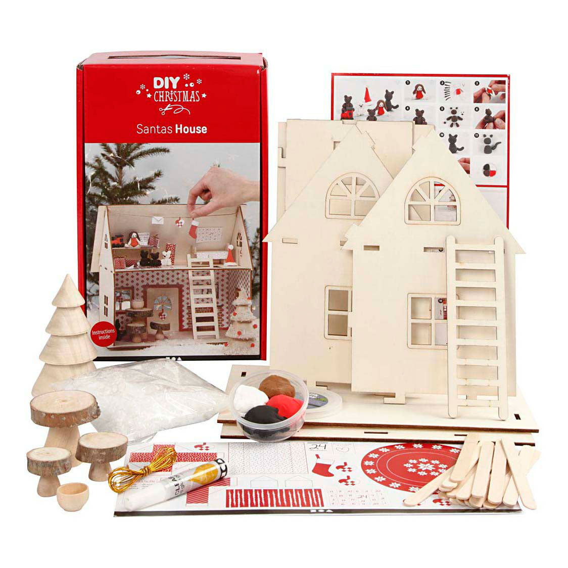 Creativ Company Hobbyset Weihnachtsmannhaus
