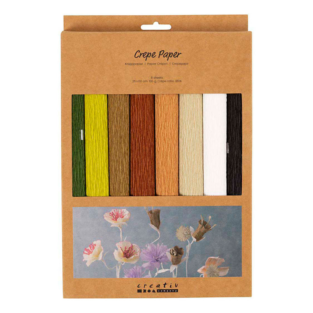 Creativ company crepepapier naturel - 8st.