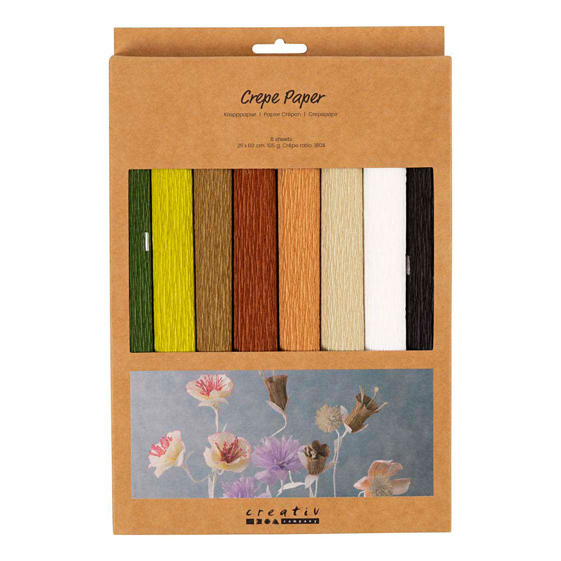 Creativ company crepepapier naturel - 8st.