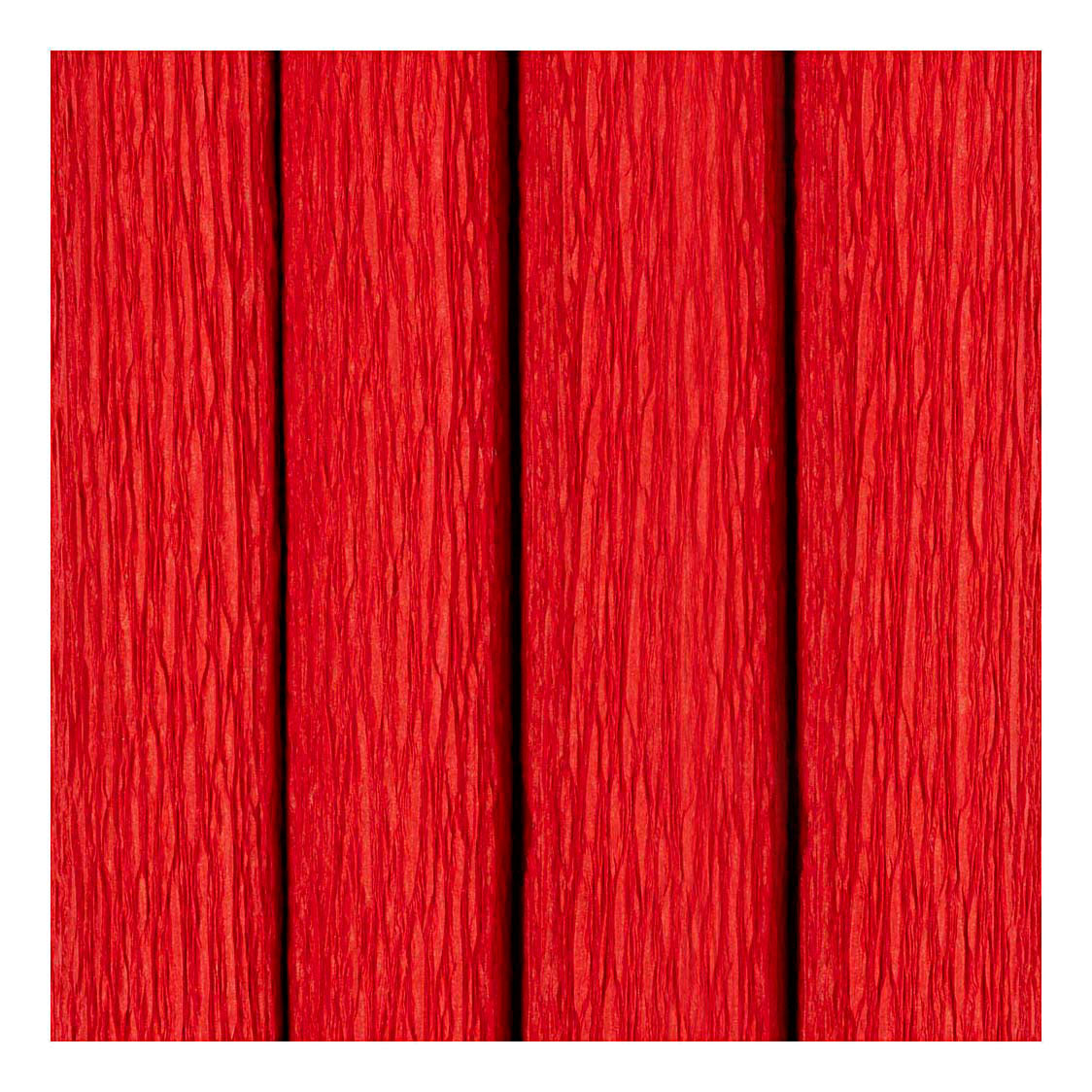Creativ Company Krepppapier, Blattgröße 25 x 60 cm, Kreppanteil: 180 %, 105 g/m², rot, 4 Blatt pro Karton
