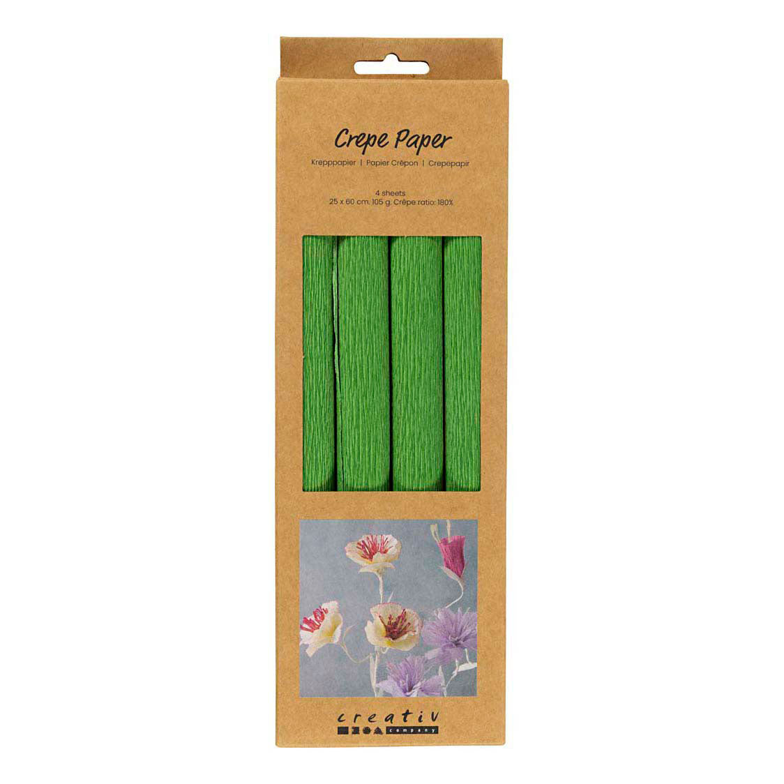 Creativ company cc crêpepapier groen 4 vel