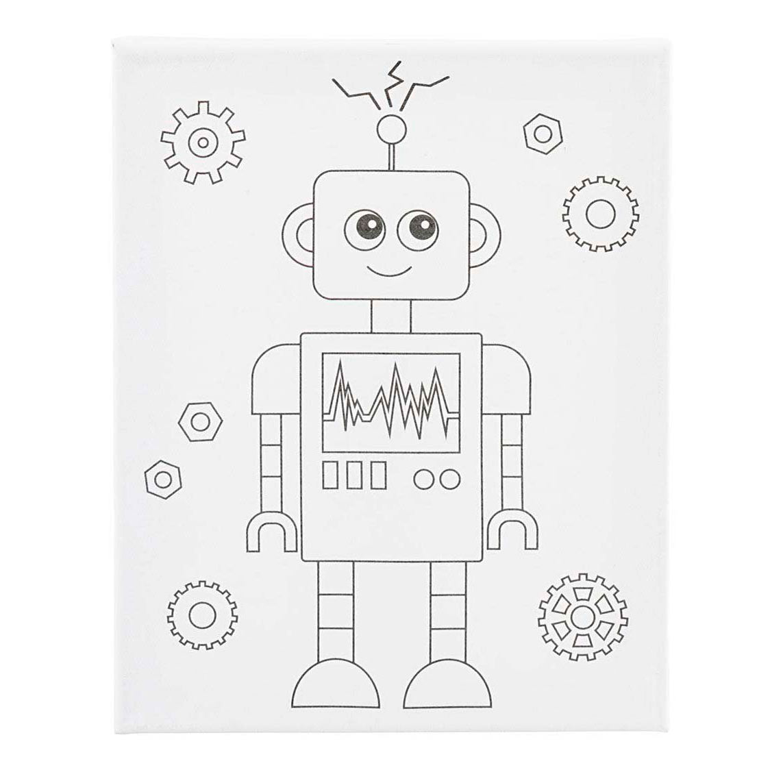 Creativ company schildercanvas met print robot - 24x30cm