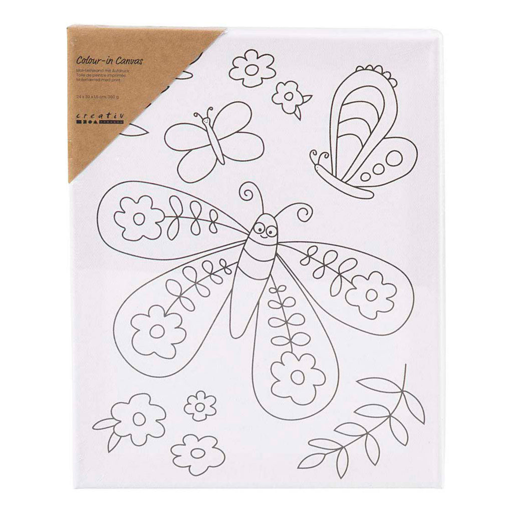 Leinwandbild von Creativ Company mit großem Schmetterlingsmotiv – 24 x 30 cm
