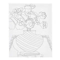Creativ company schildercanvas met print boeket in vaas - 24x30cm