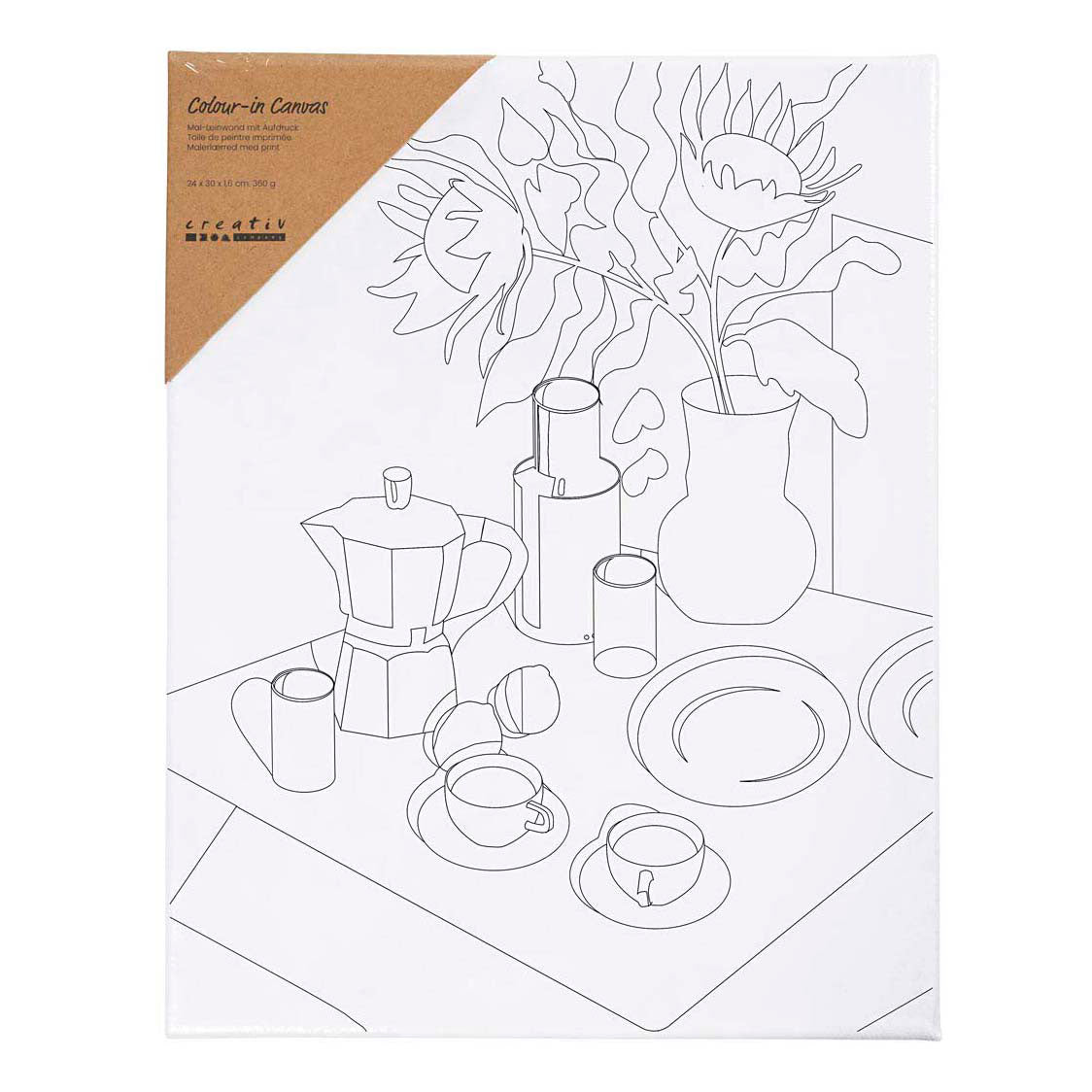 Leinwandbild von Creativ Company mit Frühstückstischmotiv – 24 x 30 cm