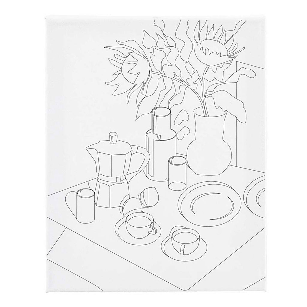 Creativ company schildercanvas met print onbijttafel - 24x30cm