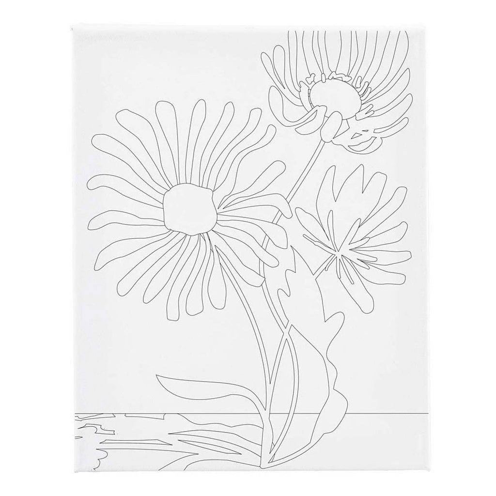 Leinwandbild von Creativ Company mit großem Blumendruck – 24 x 30 cm
