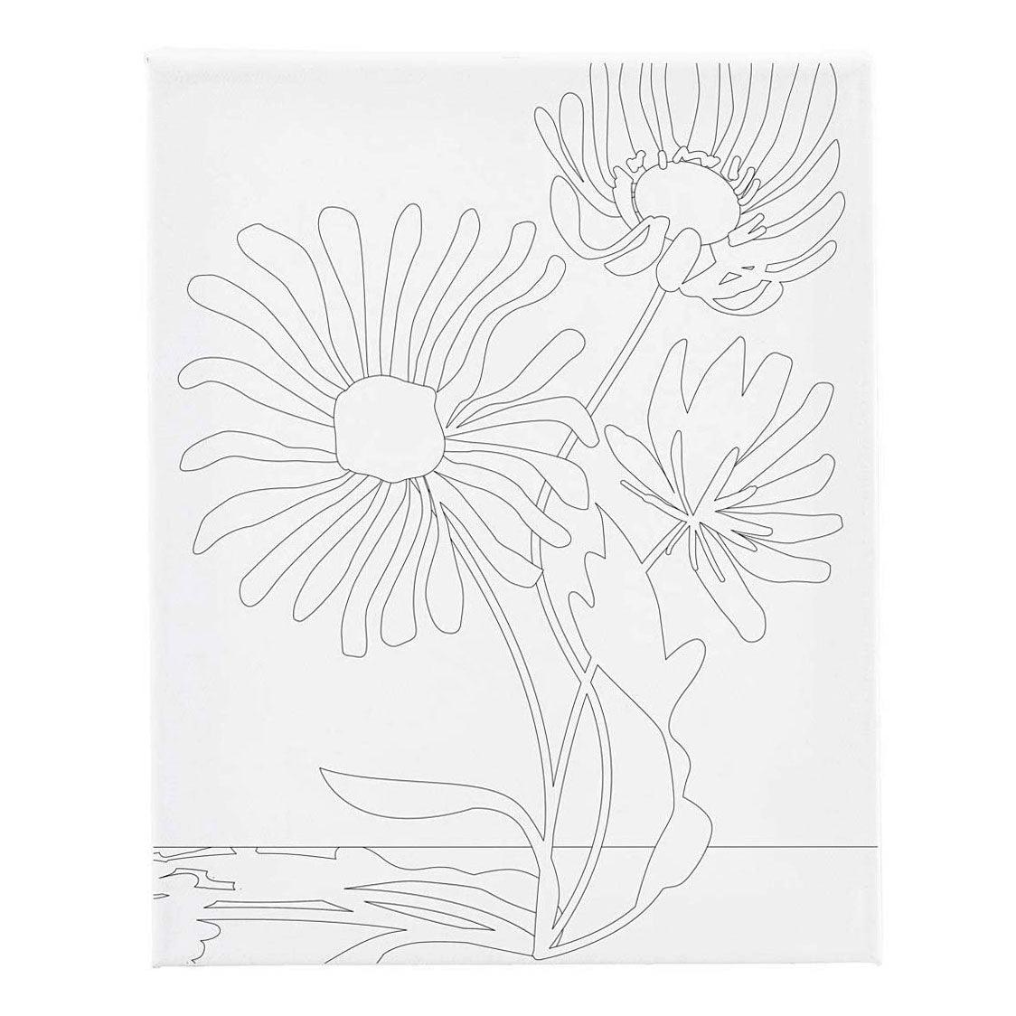 Leinwandbild von Creativ Company mit großem Blumendruck – 24 x 30 cm