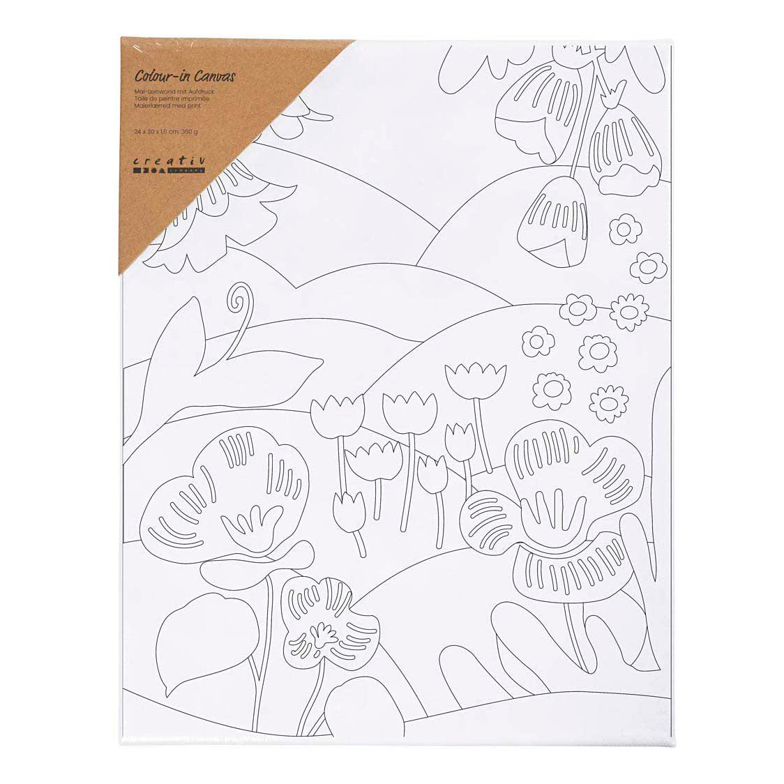 Leinwandbild von Creative Company mit floralem Landschaftsmotiv – 24 x 30 cm