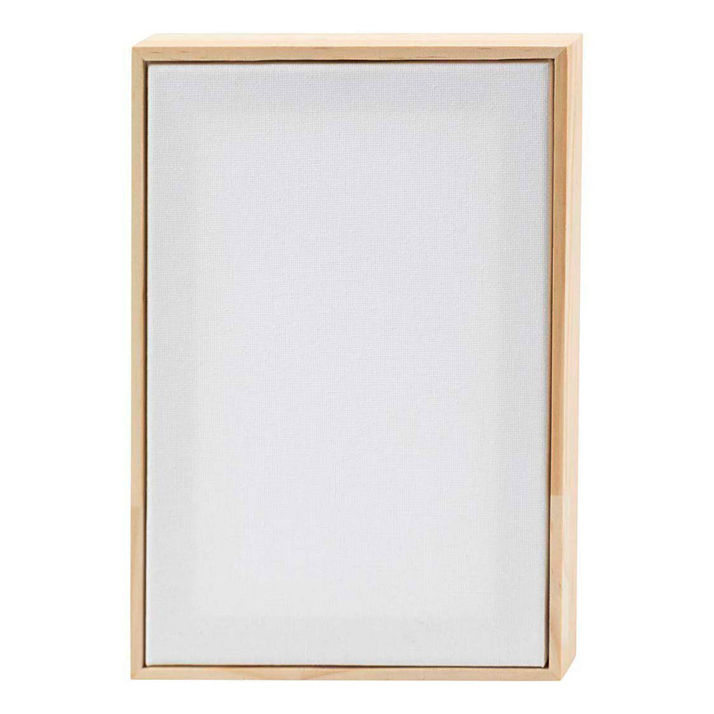 Creativ company gespannen canvas met lijst 280gr. 15,8x23,8cm - wit