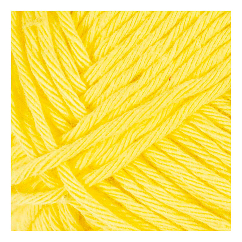 Creativ Company Baumwollgarn, Stärke 8/8, Lauflänge 80–85 m, gelb, 50 g (1 Knäuel)
