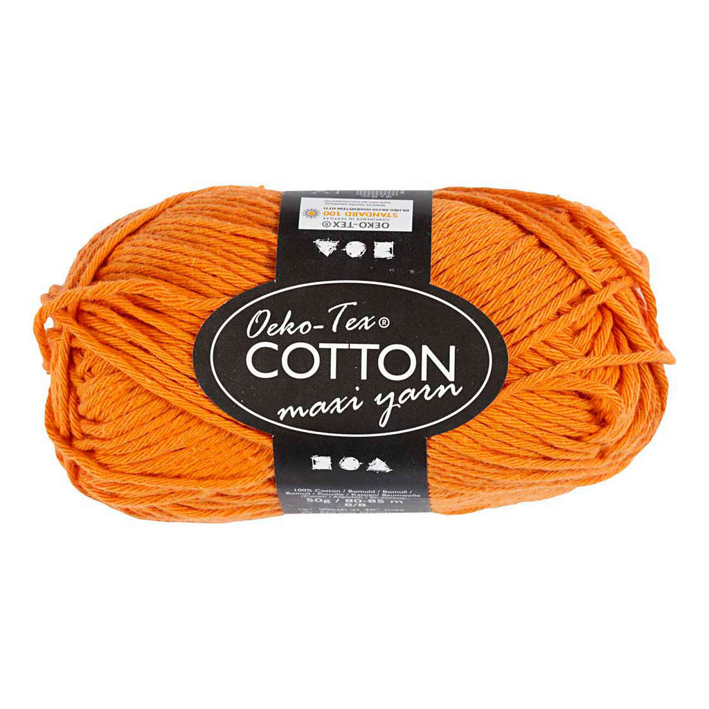 Creativ Company Baumwollgarn Stärke 8 8 l: 80-85 m orange - 50gr.