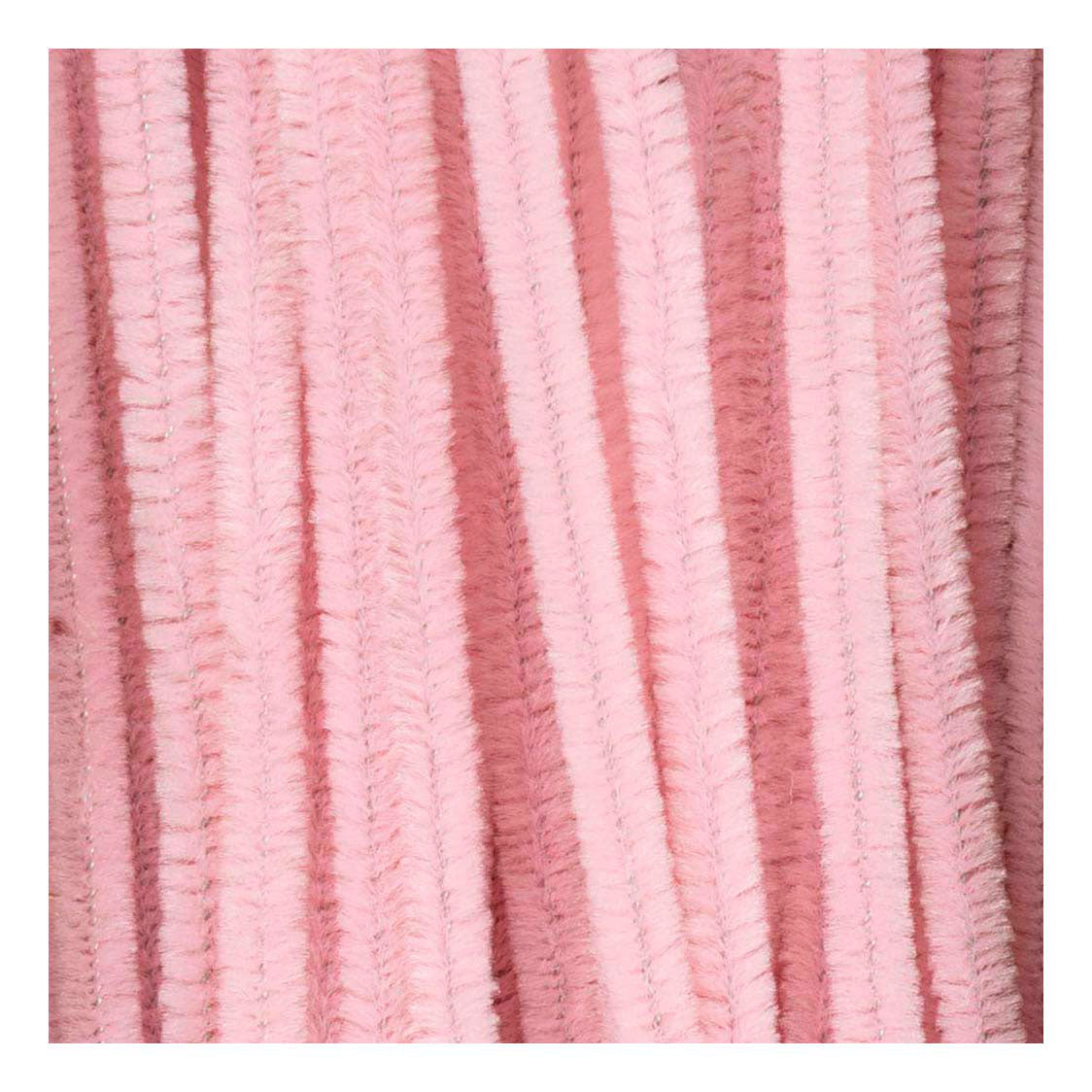 Creativ company chenille 6mm x 30cm roze - 50st.