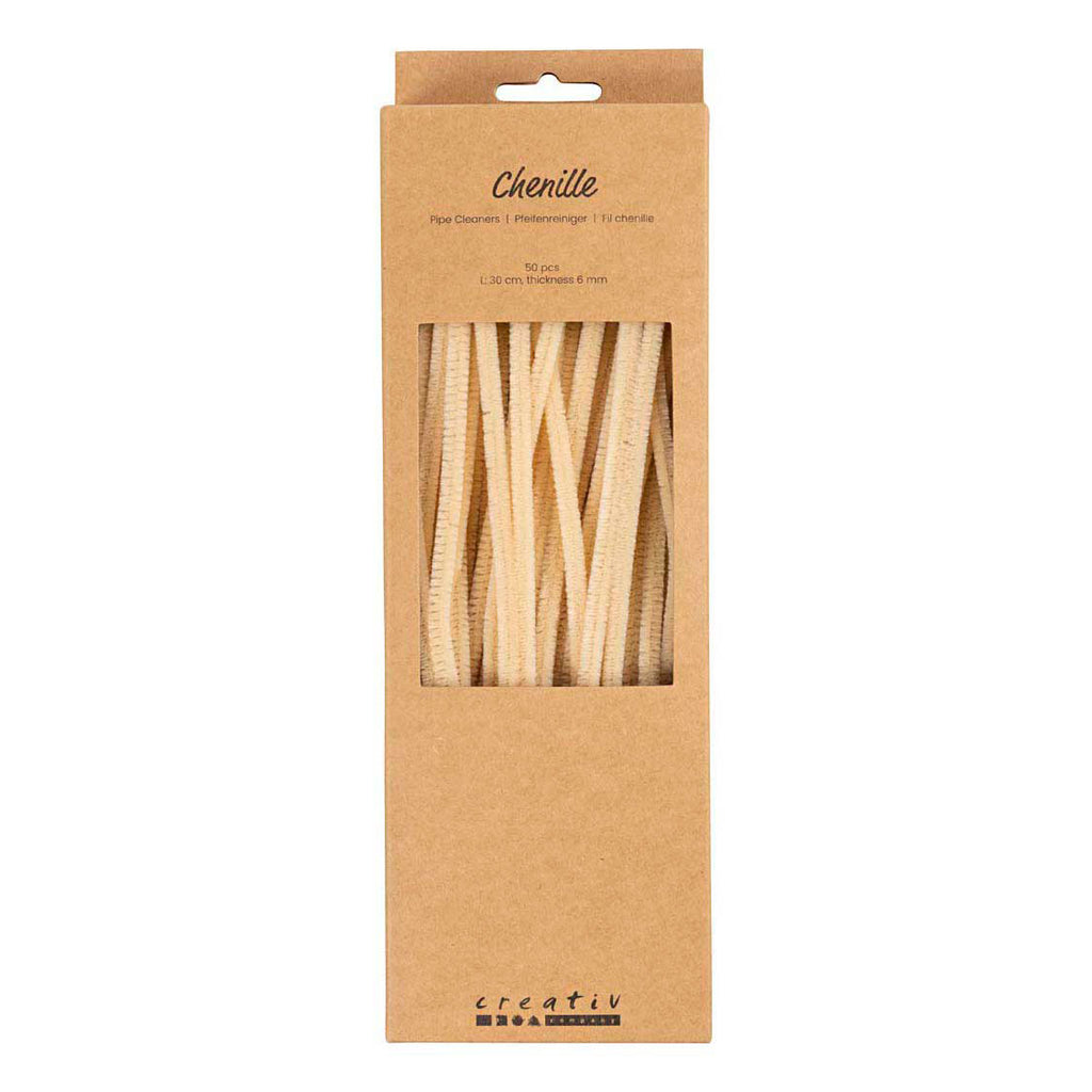 Creativ company chenille 6mm x 30cm beige - 50st.