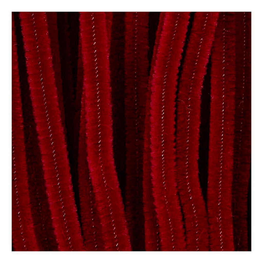 Creativ company chenille 6mm x 30cm donkerrood - 50st.