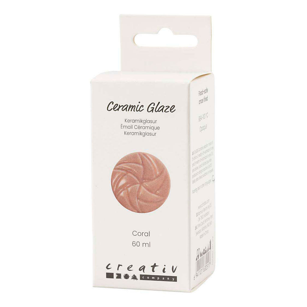 Creativ company keramiek glazuur 984-1101 c dekkend coral - 60ml