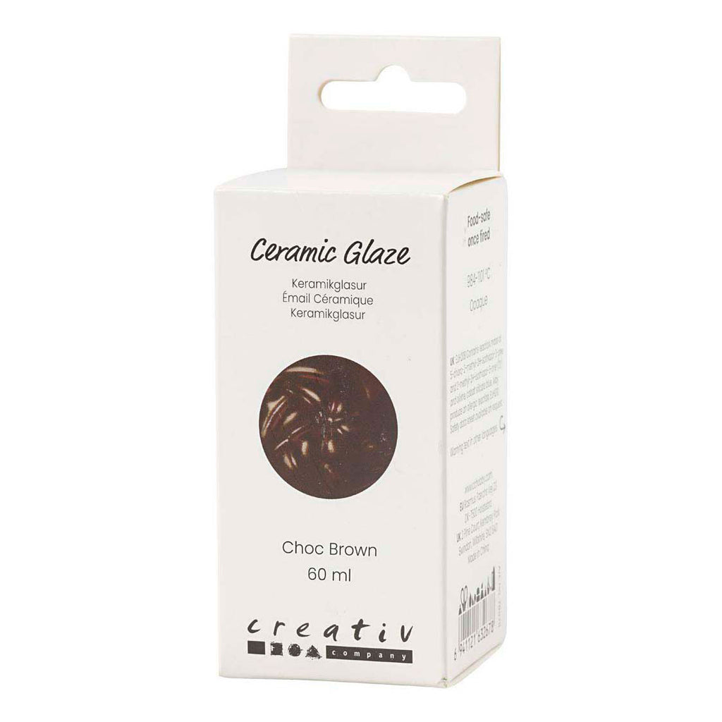 Creativ Company Keramikglasur 984-1101 c undurchsichtiges Schokoladenbraun - 60 ml