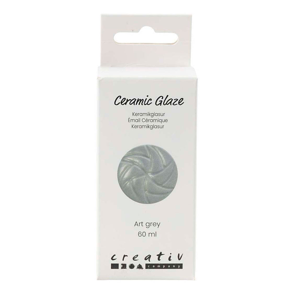 Creativ company keramiek glazuur 984-1101 c dekkend art grey - 60ml