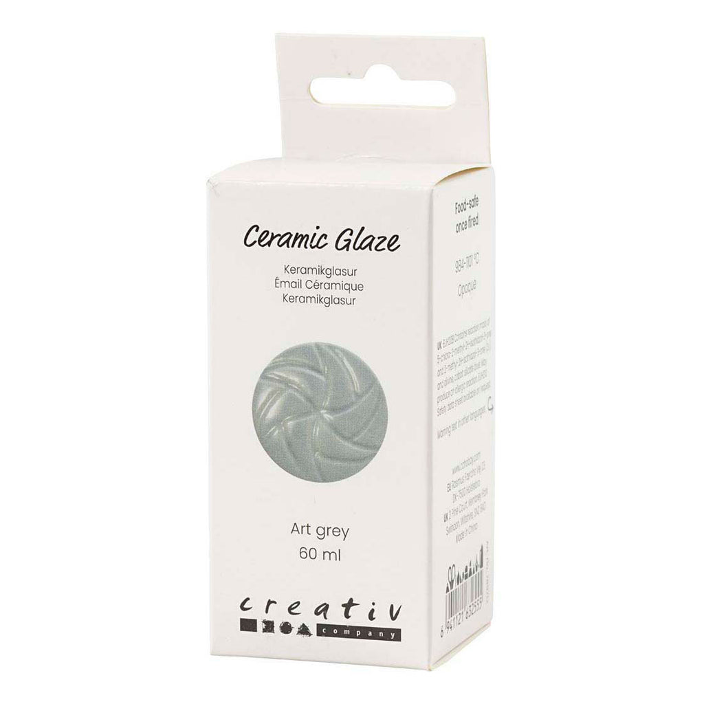 Creativ company keramiek glazuur 984-1101 c dekkend art grey - 60ml