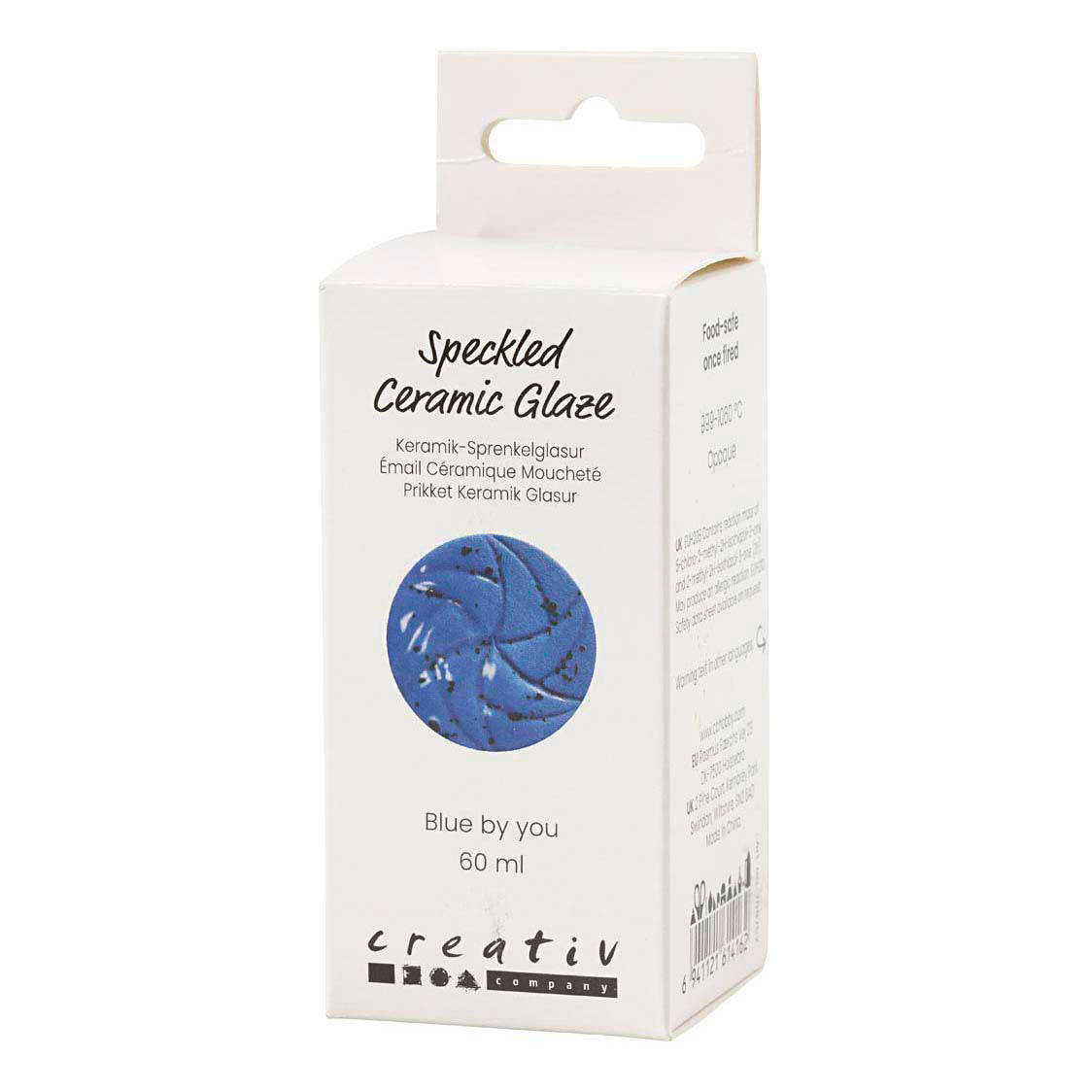 Creativ Company Gesprenkelte Keramikglasur 999-1060 °C, opak blau - 60 ml