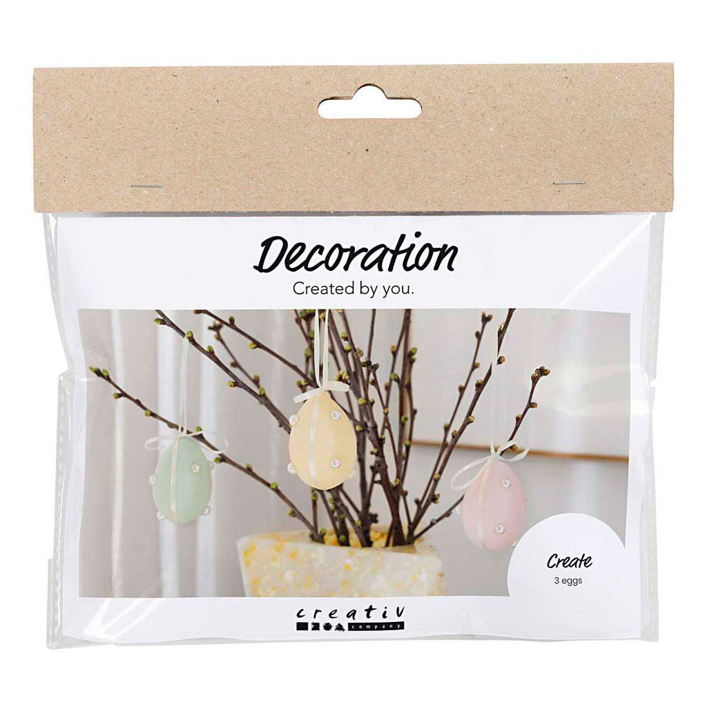 Creativ Company Mini-Hobby-Set Dekorationseier in Pastellfarben