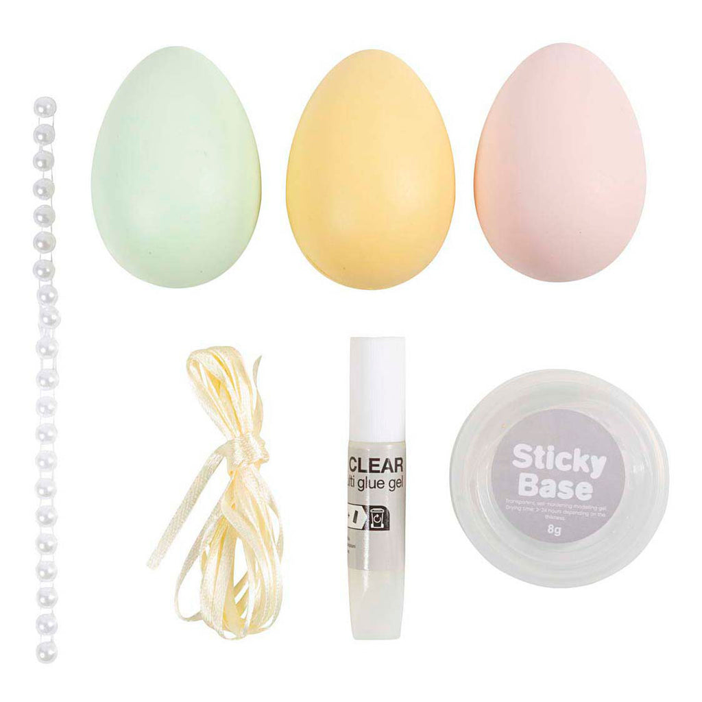 Creativ Company Mini-Hobby-Set Dekorationseier in Pastellfarben