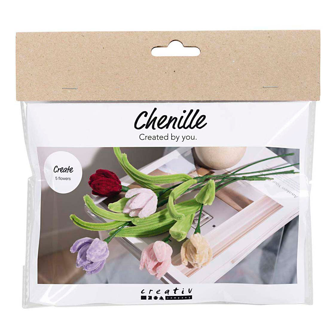 Creativ Company Mini-Hobbyset mit Tulpenblüten aus Chenilledraht