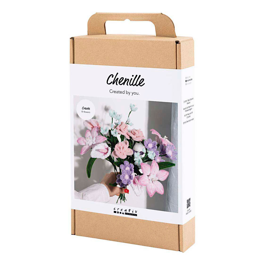 Creativ company http: www.cchobby.nl hobbyset-bloemen-van-chenilledraad-bloemen-pastelkleuren-1-doos