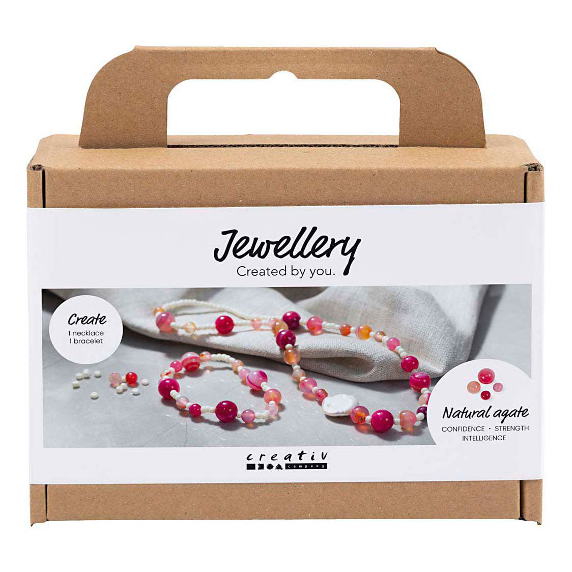 Creativ company mini hobbyset sieraden halsketting en armband roze