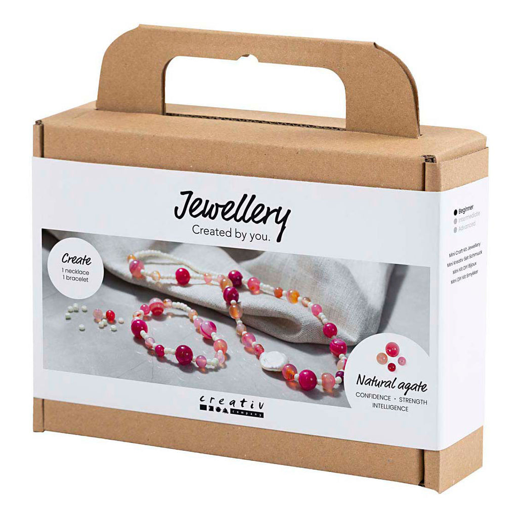 Creativ company mini hobbyset sieraden halsketting en armband roze