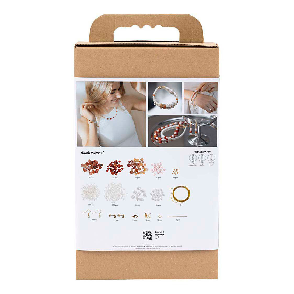 Creativ Company Hobbyset Schmuck beige gebranntes Orange weiß Perlmutt