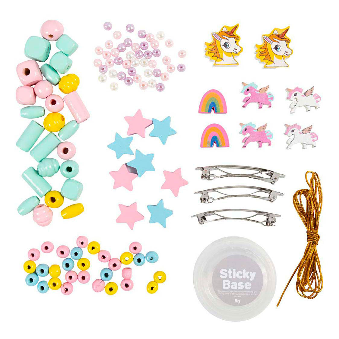 Creativ Company Mini-Hobby-Set Schmuck Halskette Armbänder Ohrringe