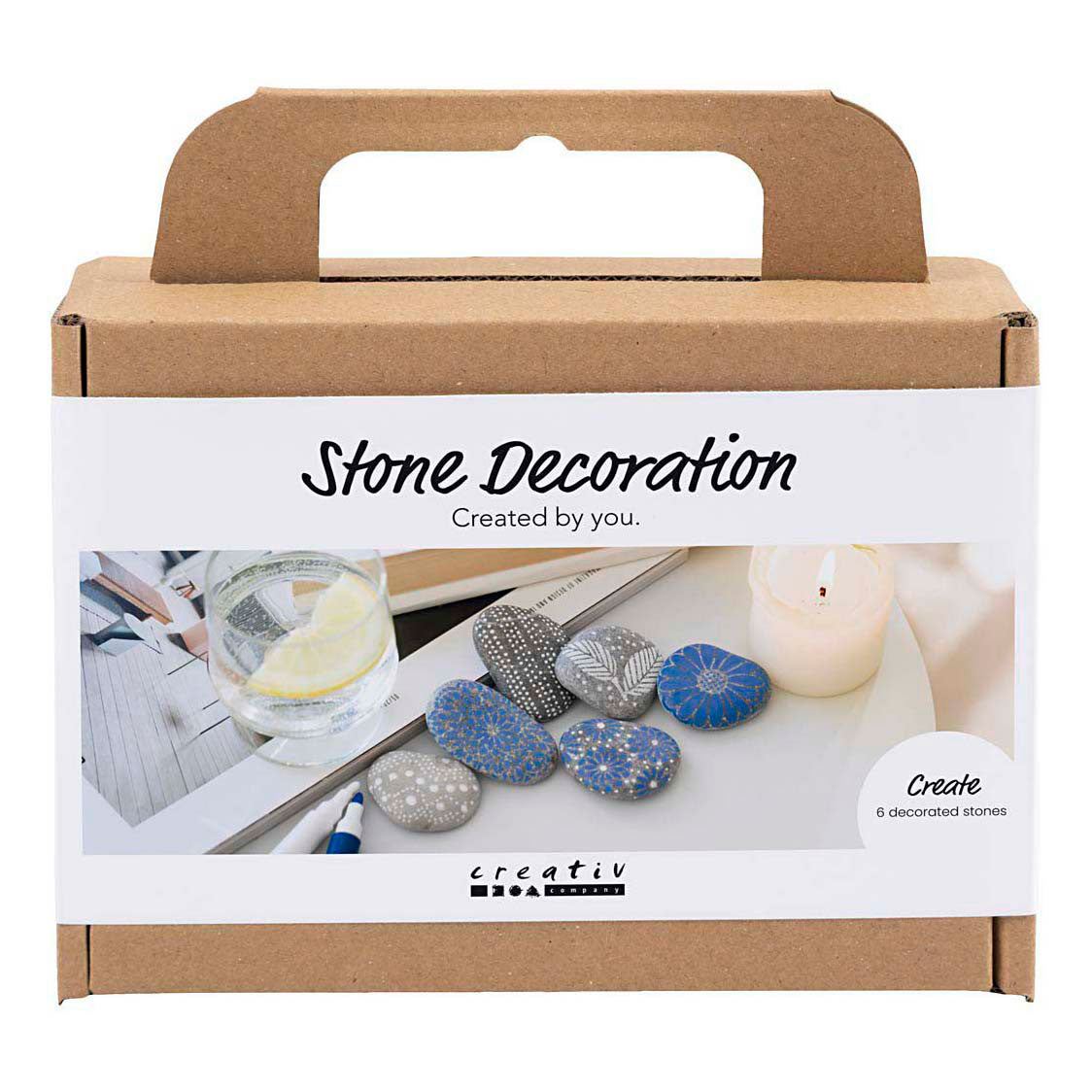 Creativ company mini hobbyset steendecoratie blauw