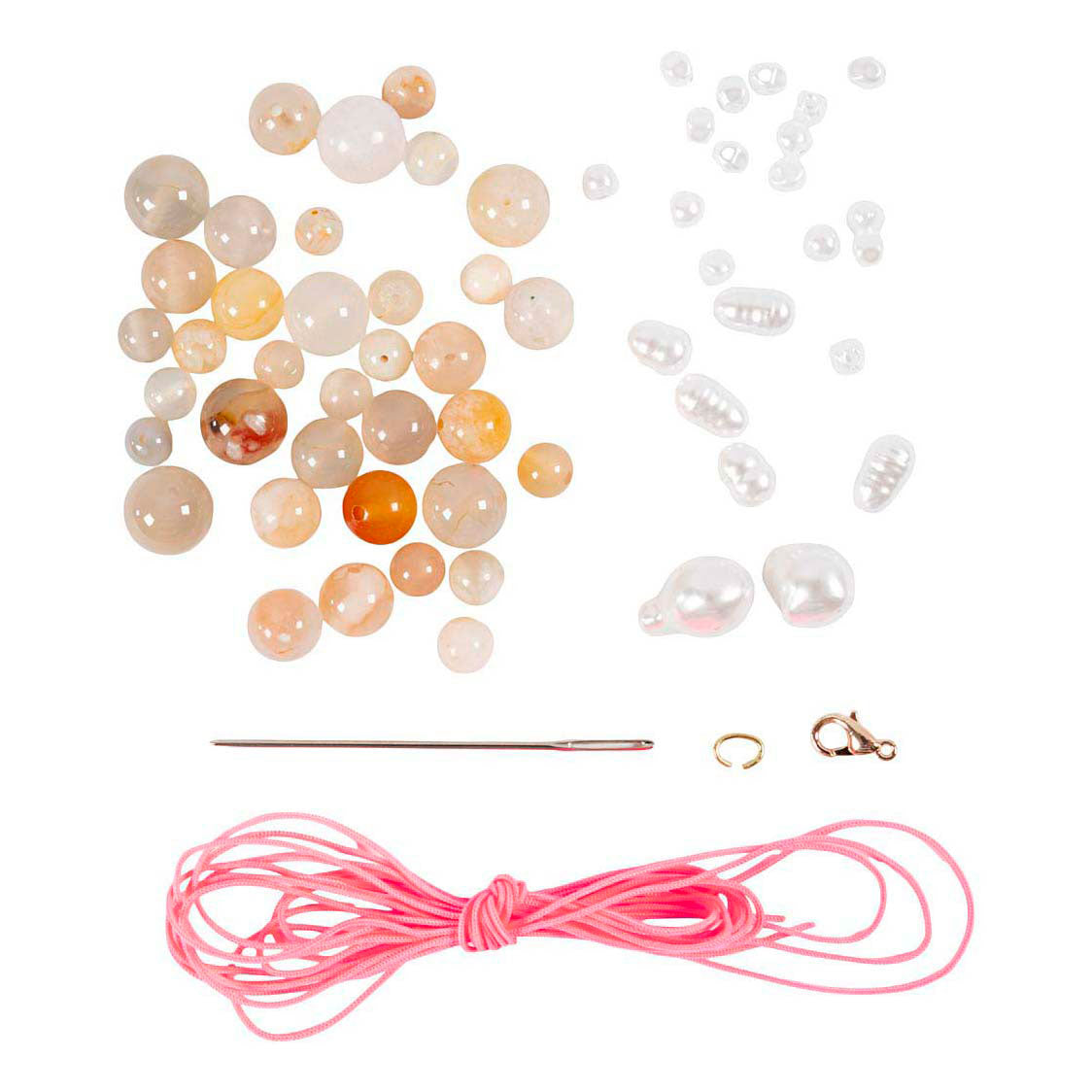 Creativ Company Mini-Hobby-Set Schmuck Halsketten und Armband rosa