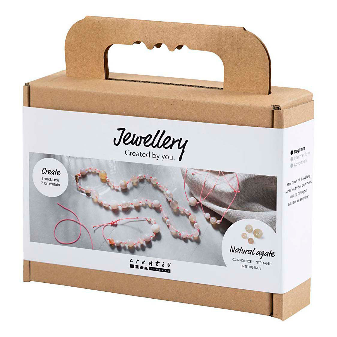 Creativ Company Mini-Hobby-Set Schmuck Halsketten und Armband rosa