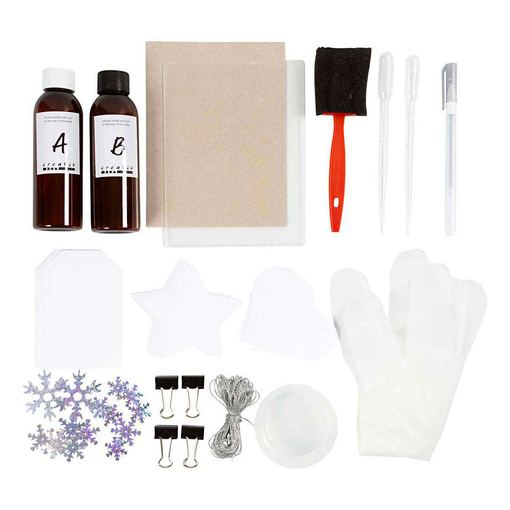 Creativ Company Mini-Hobbyset Cyanotypie-Geschenketiketten blau und silber