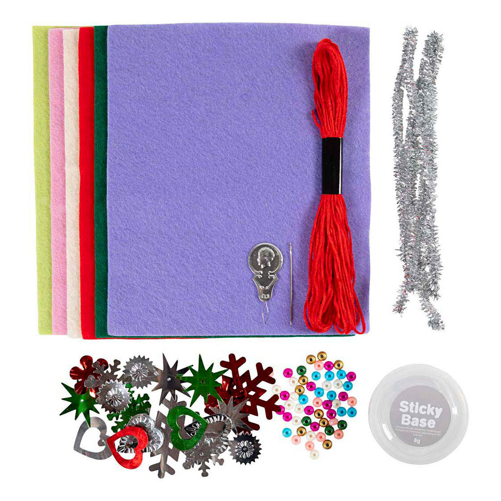 Creativ Company Mini-Hobby-Set Dekoration Filz Weihnachtsdekorationen