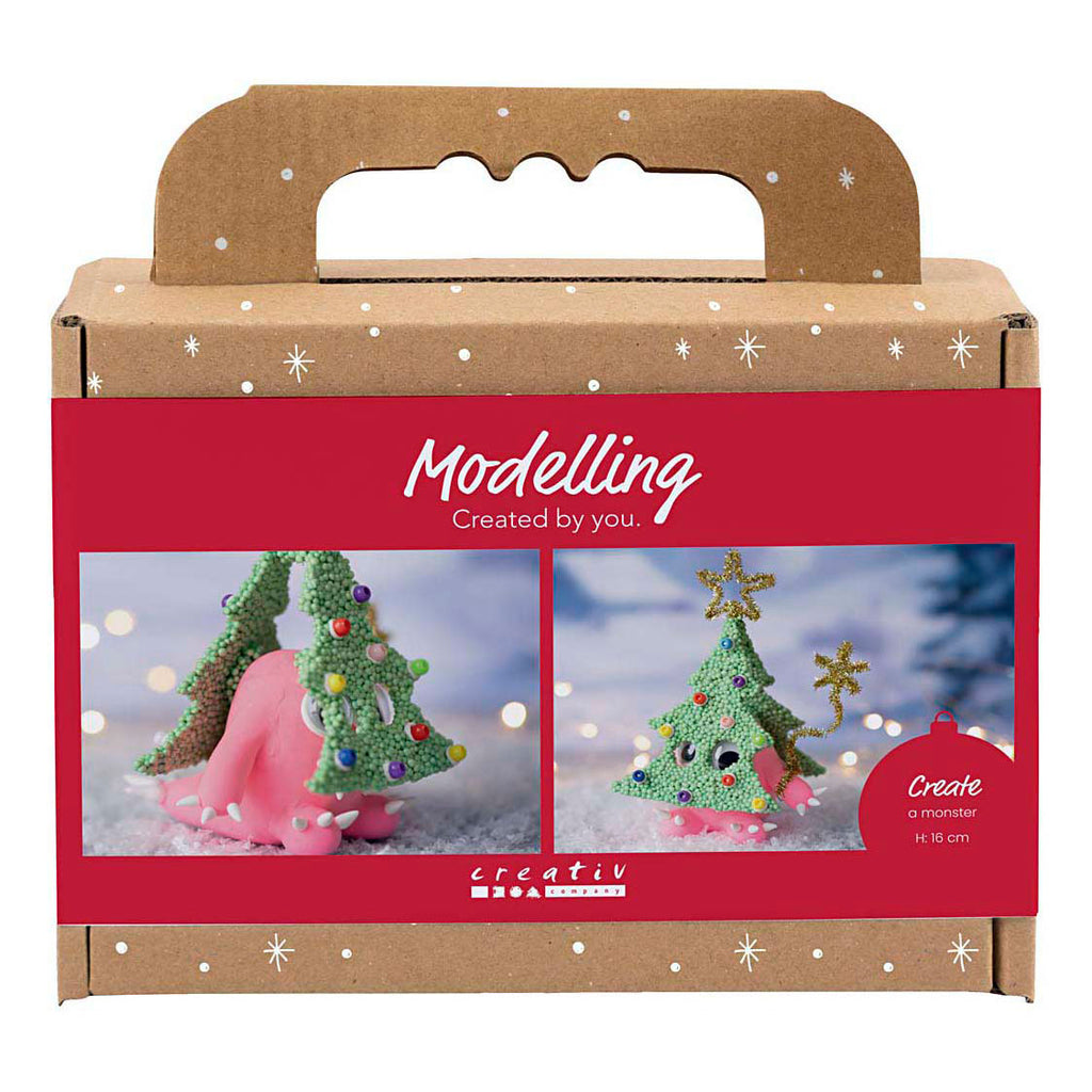 Creativ company mini hobbyset boetseren kerstboommonster
